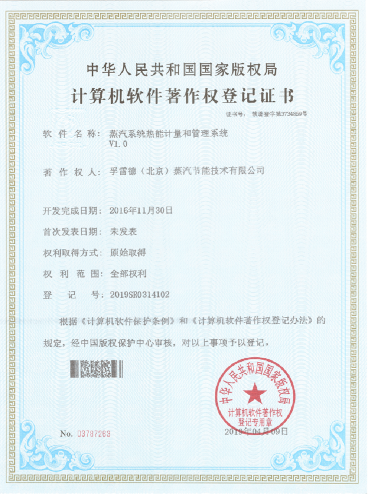 蒸汽系統熱能計量和管理系統